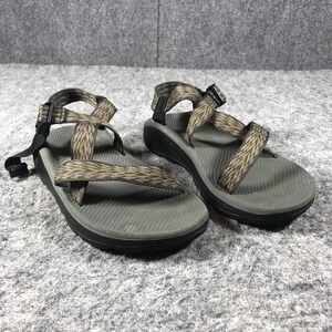 Chaco Flip Sandals Mens 12 Taupe Adjustable Thong Hiking Outdoor Comfort